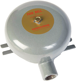 UTC/Edwards 10 in. Hazardous Location Bell; Vibrating; 99 dB; 20-24VDC; Surface Mount; Gray